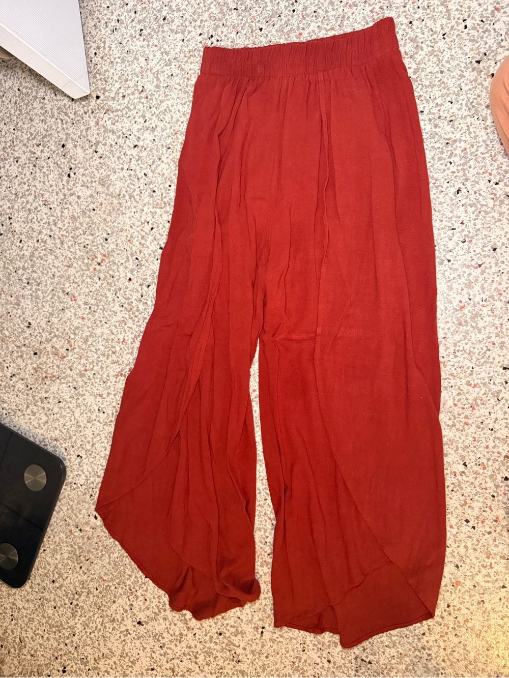 Sozy Clementine Pant | Rust | Linen Blend Wide Leg | Size S | Discontinued
